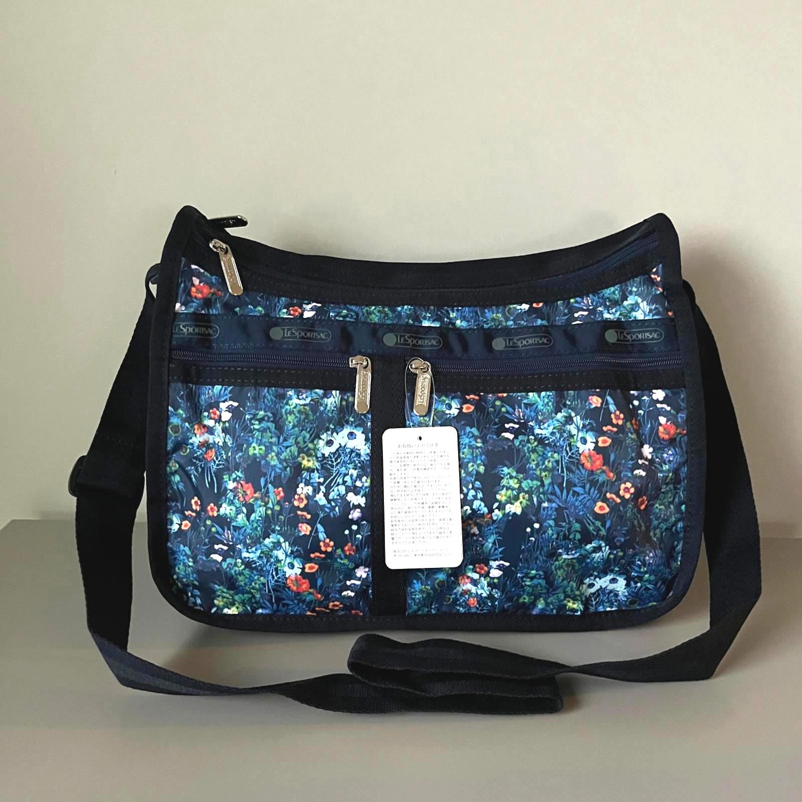 Lesportsac Midnight Flowers Large Deluxe Everyday Bag NWT