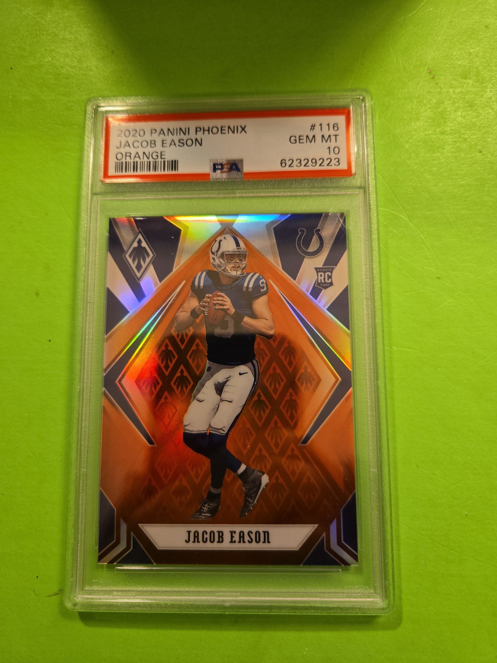 JACOB EASON 2020 FIRE BURST ORNGE PSA 10