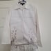 Why White Denim Suit Wo's Sz 8 Rhinestone Embroidered Laced Diamond Pearl Accent