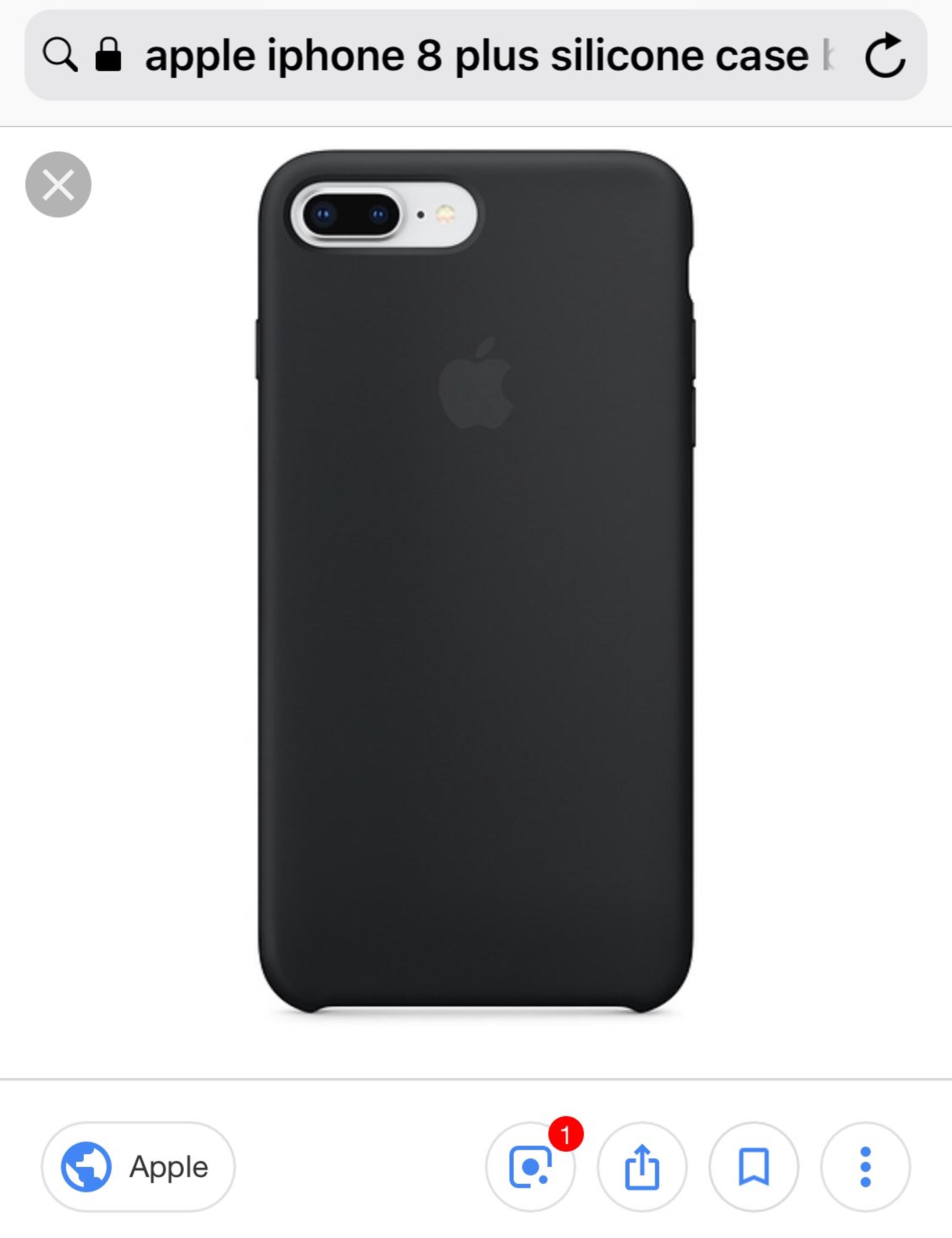 Apple iPhone 8 Plus Black Silicone Case