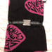 Victoria’s Secret Black Blanket With Pink Hearts and Fringe NWT 50” x 60” Read