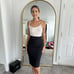 Elisabetta Franchi Black Midi Skirt