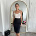Elisabetta Franchi Black Midi Skirt