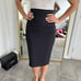Elisabetta Franchi Black Midi Skirt