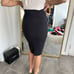 Elisabetta Franchi Black Midi Skirt