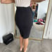 Elisabetta Franchi Black Midi Skirt