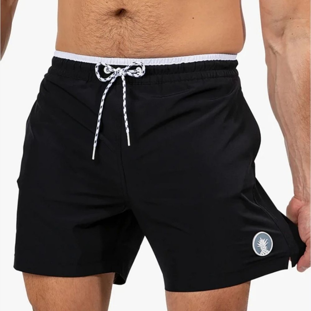 Chubbies Classic Black White w/Pink Mesh Men’s Swim Trunks Sz XXL