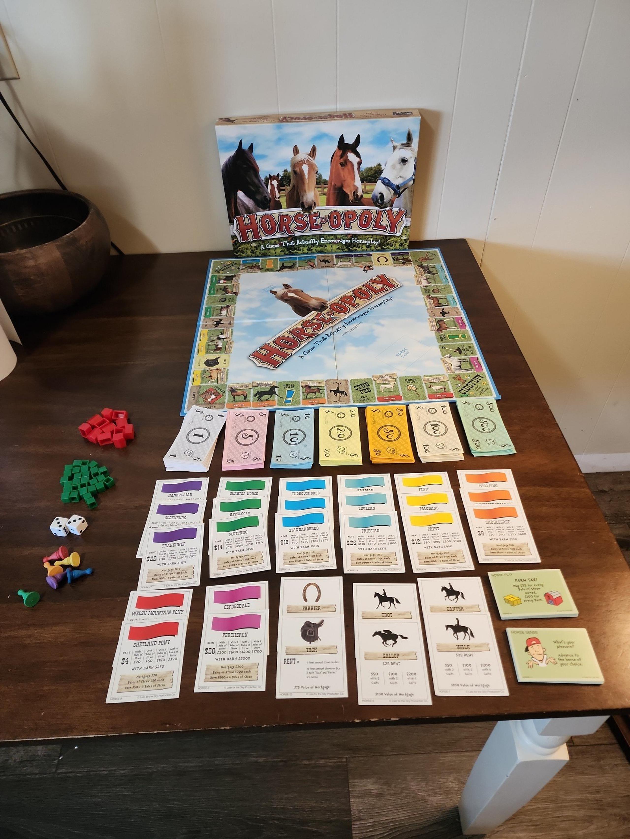 Board Game Horse-Opoly Board Game by Late for the Sky.