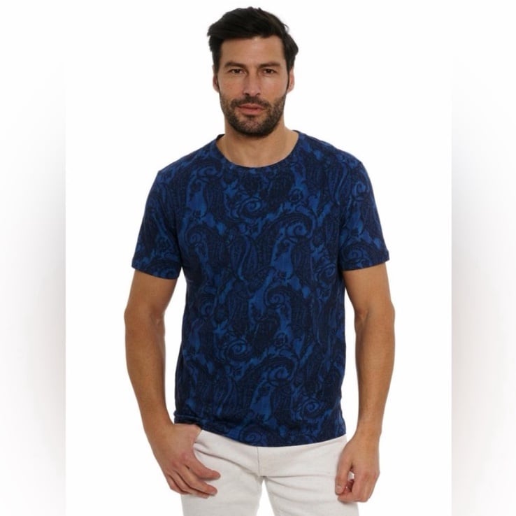 NWT Robert Graham Bodhi T-Shirt Navy