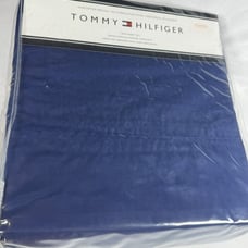 Tommy Hilfiger NEW in Package Twin Bed Sheet Set Dark Blue 100% Cotton Percale