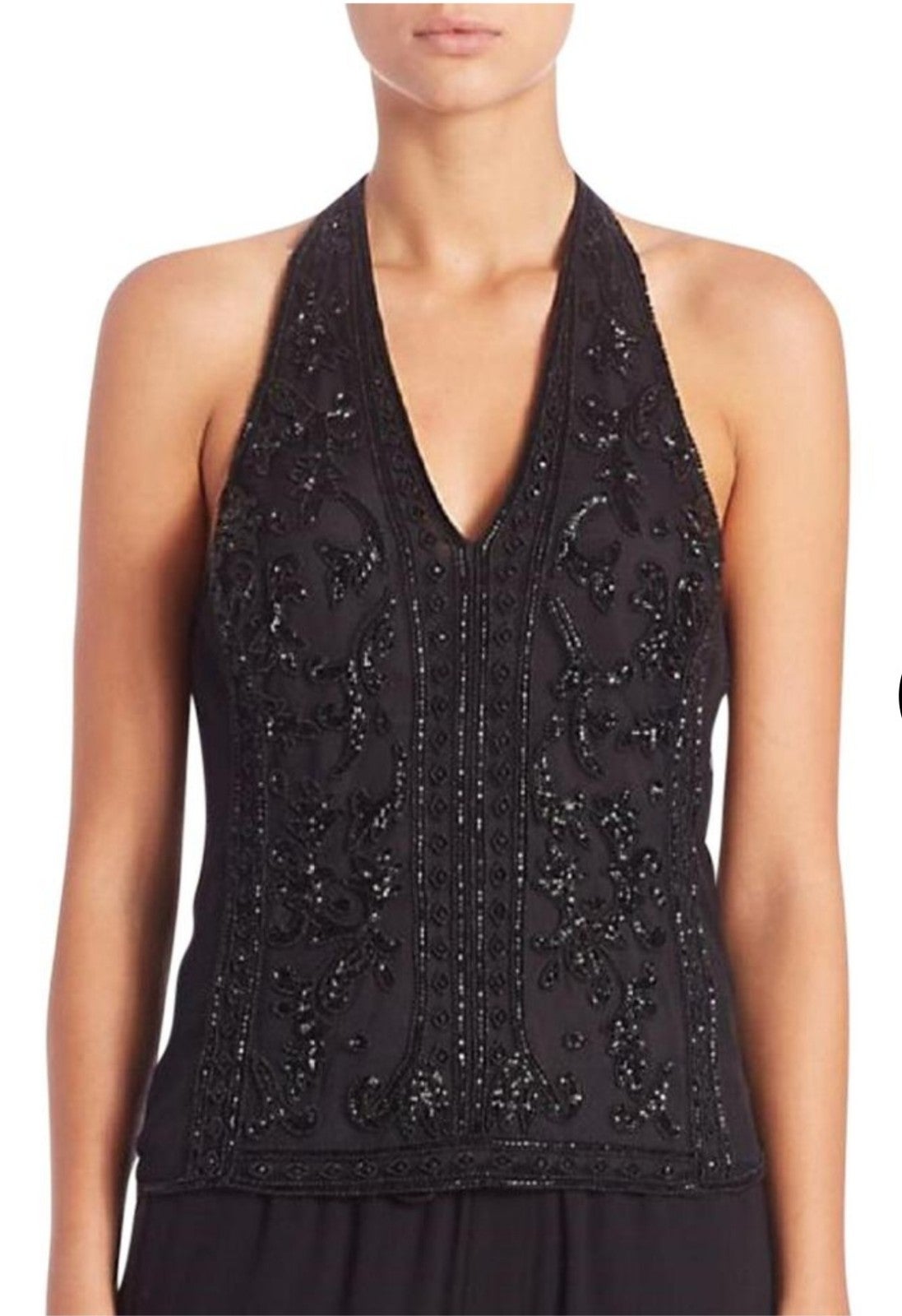 NWT Ralph Lauren Beaded T-Back Top Size 10