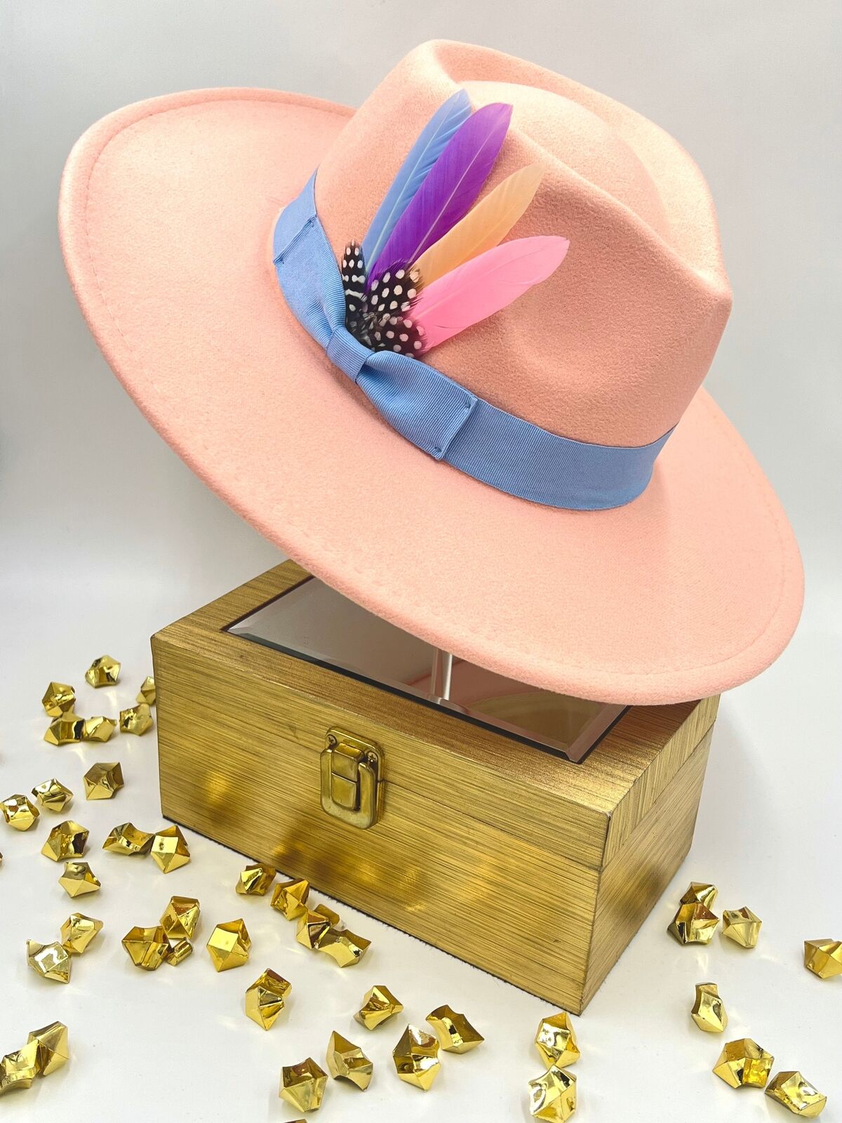 Luxury Bow tie Fedora -Melon