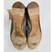 CHLOÉ Lauren Scalloped Metallic Leather Ballerina Flat In Gold size 38 / 7.5