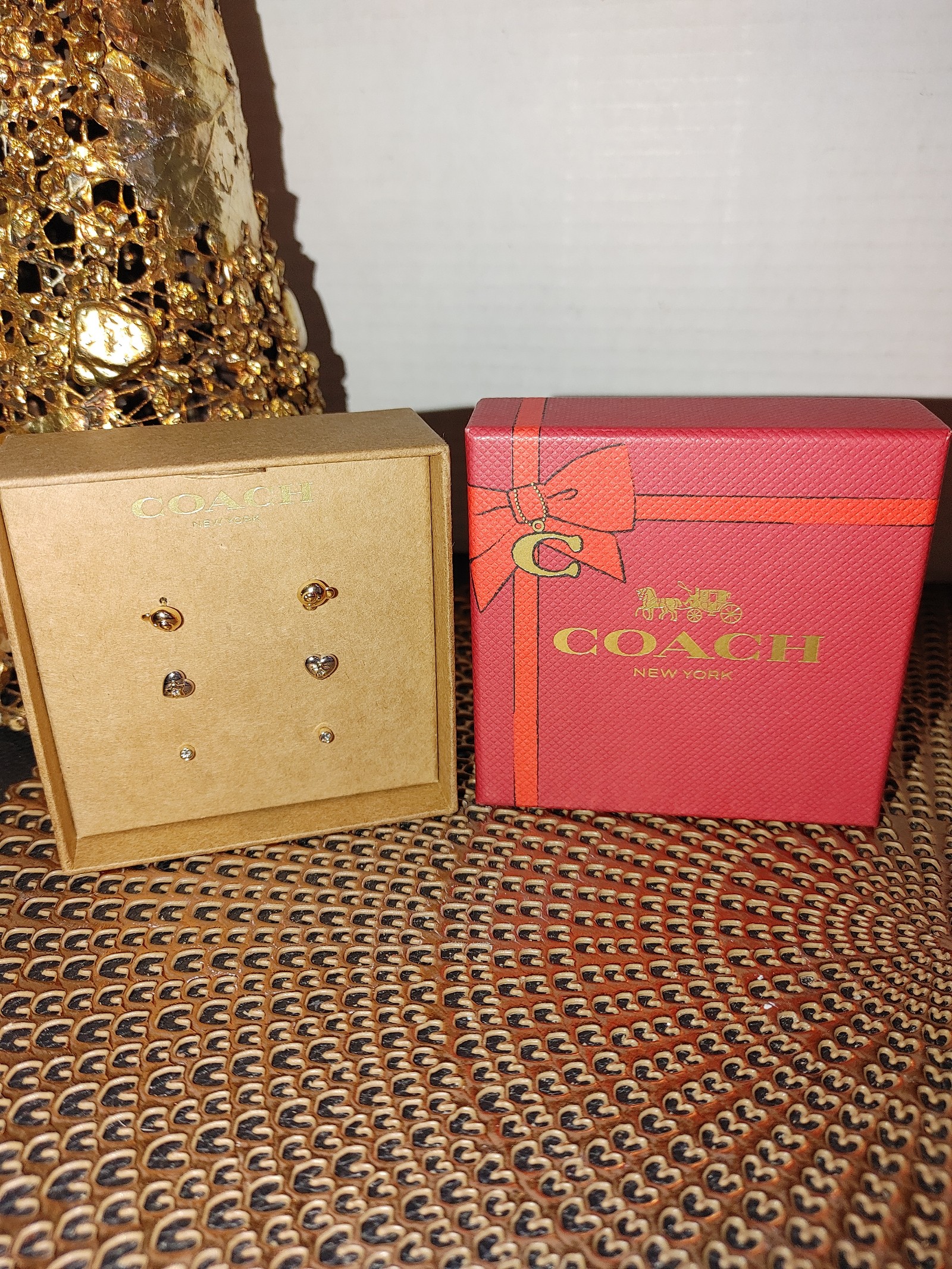 Coach Earring Set NIB