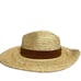 NWT GIGI Pip Hat Tan Straw Fedora Wide Brim w/ Black Band Women Sun Beach Resort