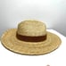 NWT GIGI Pip Hat Tan Straw Fedora Wide Brim w/ Black Band Women Sun Beach Resort