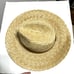 NWT GIGI Pip Hat Tan Straw Fedora Wide Brim w/ Black Band Women Sun Beach Resort