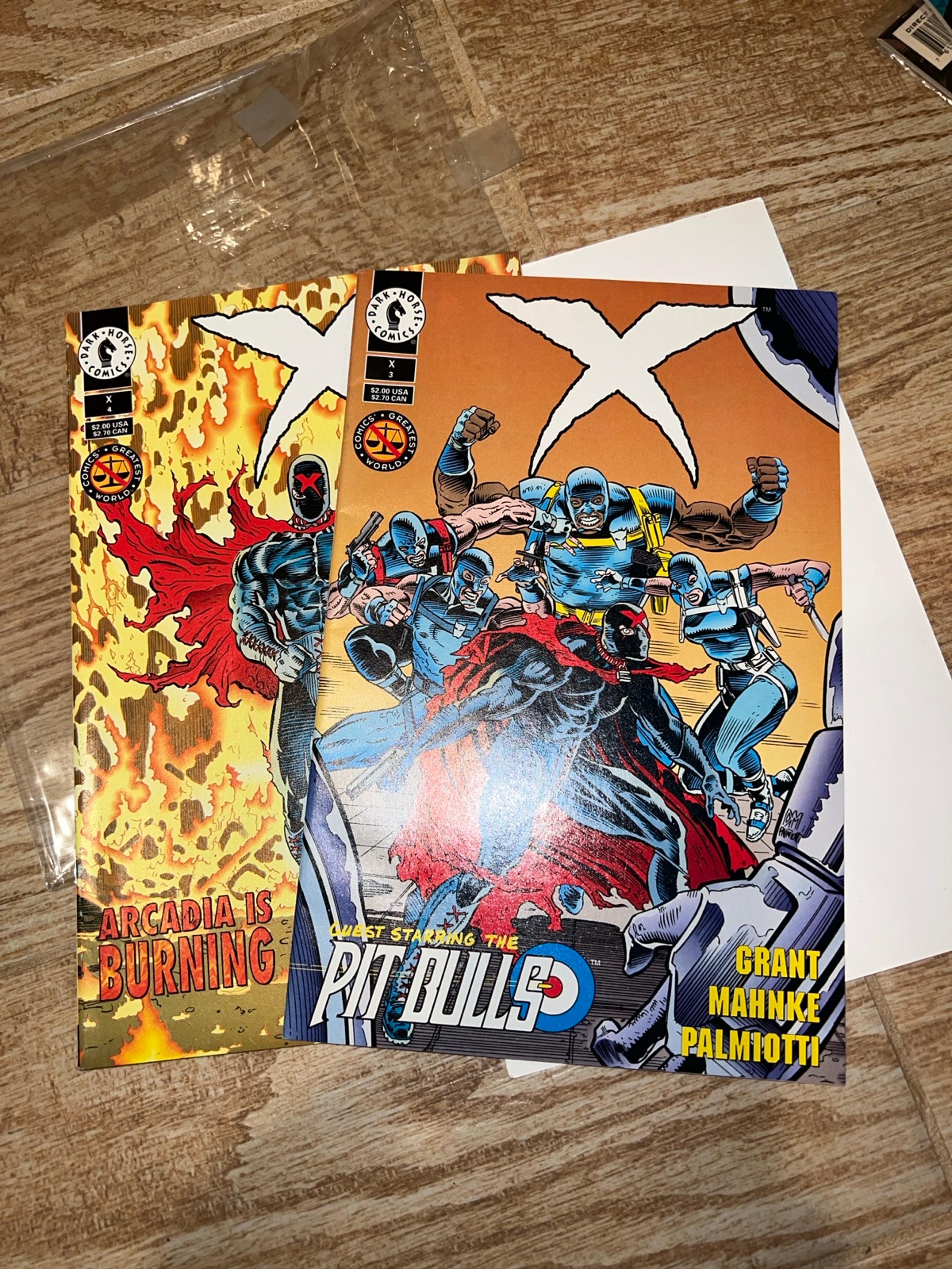 DARK HORSE COMIC BOOKS: X 3&4