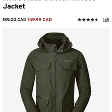 Eddie Bauer Jacket - Travex Atlas in Green