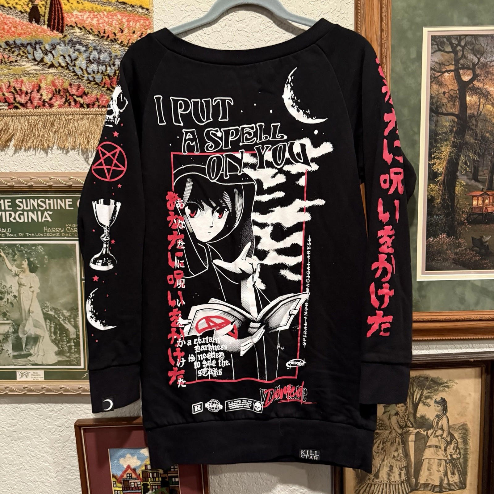 Women's NWOT Killstar Designer Emo Spell Goth Sweater Dress Size XS