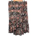 SUGAR + LIPS | Black Multicolor Floral Blair Ruffle Midi Skirt size 1X {NEW}