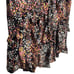 SUGAR + LIPS | Black Multicolor Floral Blair Ruffle Midi Skirt size 1X {NEW}