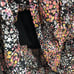 SUGAR + LIPS | Black Multicolor Floral Blair Ruffle Midi Skirt size 1X {NEW}