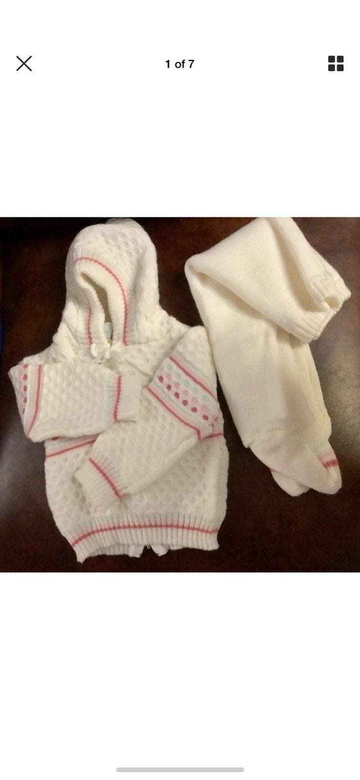 Vintage Sweater Snowsuit Infant 6-9m