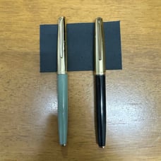 Platinum Fountain Pen Set, Green and Black, 2 Pens