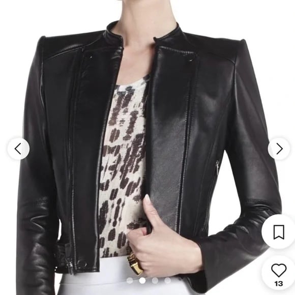 BCBG Max Azria Vaughn Black Leather Jacket