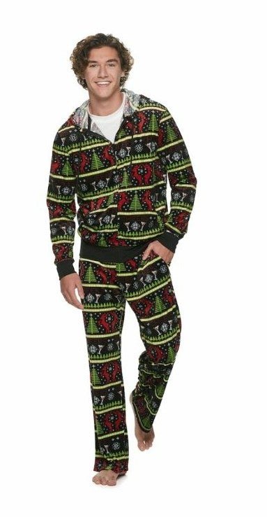 Christmas velour hooded sweatsuit, S NWT