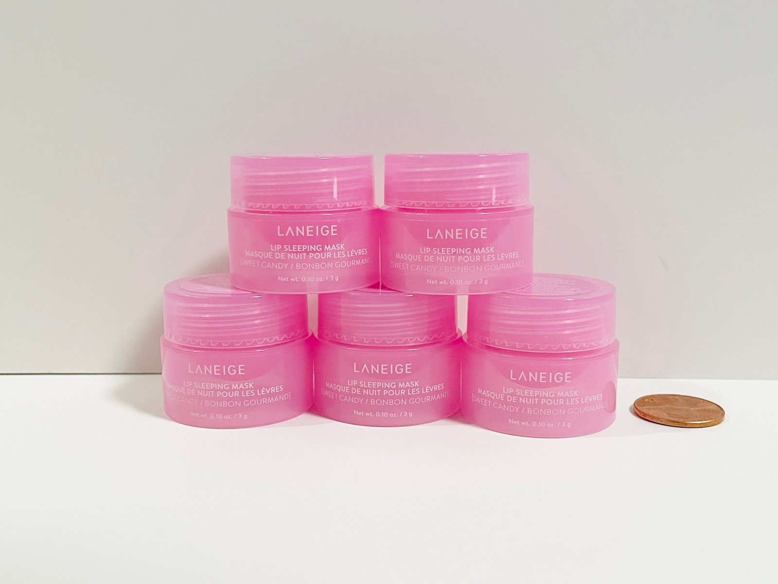 5 Laneige Lip Sleeping Mask Sweet Candy 3 g 0.1 oz Travel Mini - Limited Edition
