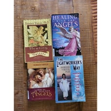 Set of 4 Books Doreen Virtue Healing with Fairies Healing With Angels Lightworke