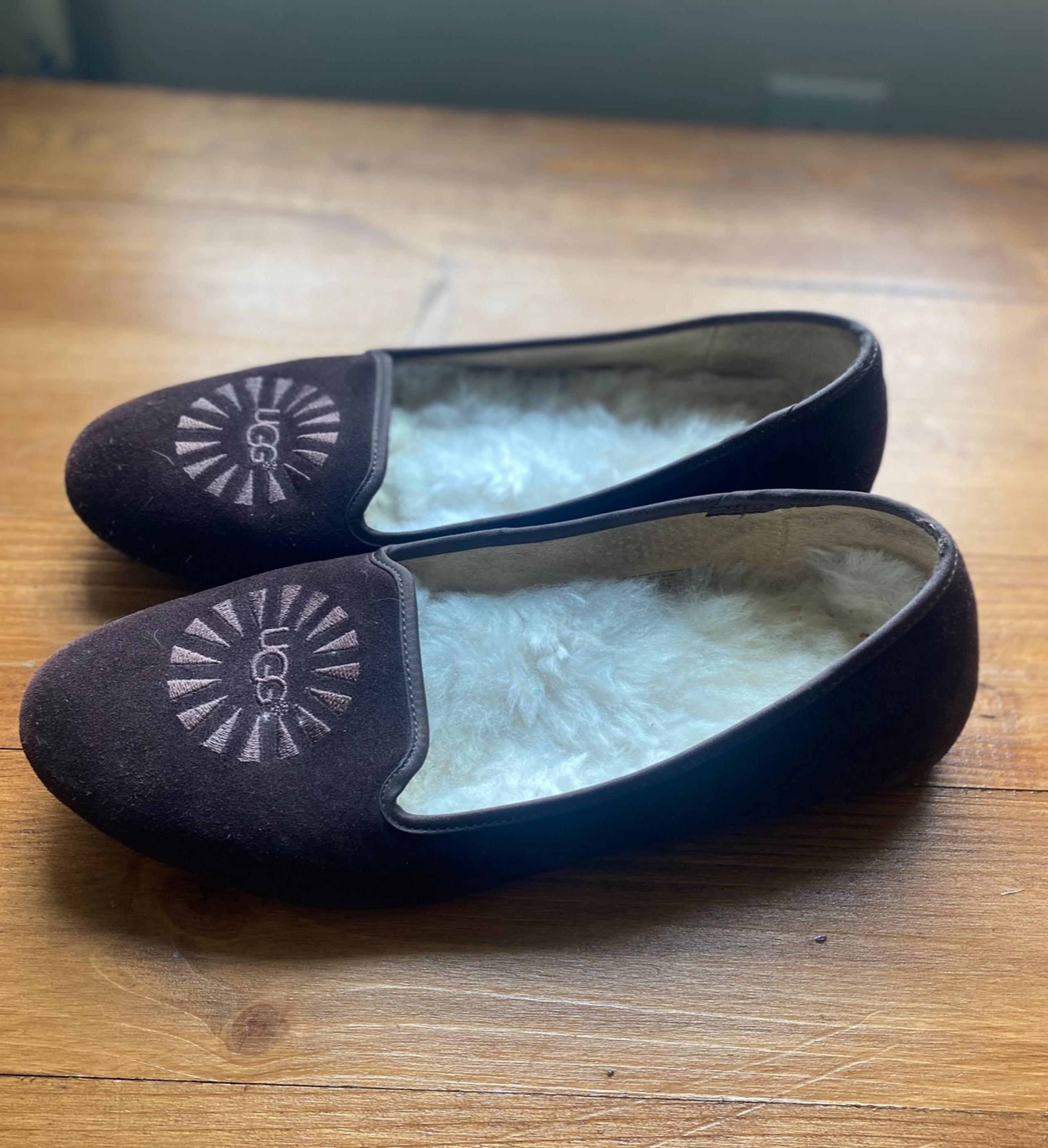 UGG Australia Alloway Slip On Ballet Flats Women’s 10 EUC Chocolate Brown