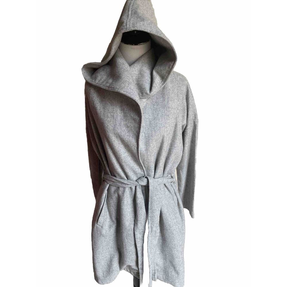 LONDON The Cosmo Womens Gray WOOL Long Coat size XS