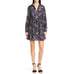 Ted Baker Duclin Floral Fit & Flare Mini Dress Hummingbird Print Black Womens 6