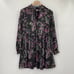 Ted Baker Duclin Floral Fit & Flare Mini Dress Hummingbird Print Black Womens 6