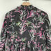Ted Baker Duclin Floral Fit & Flare Mini Dress Hummingbird Print Black Womens 6
