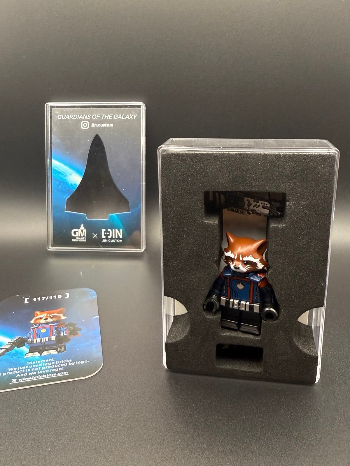 Jin Custom Lego Rocket Raccoon Minifigure RARE