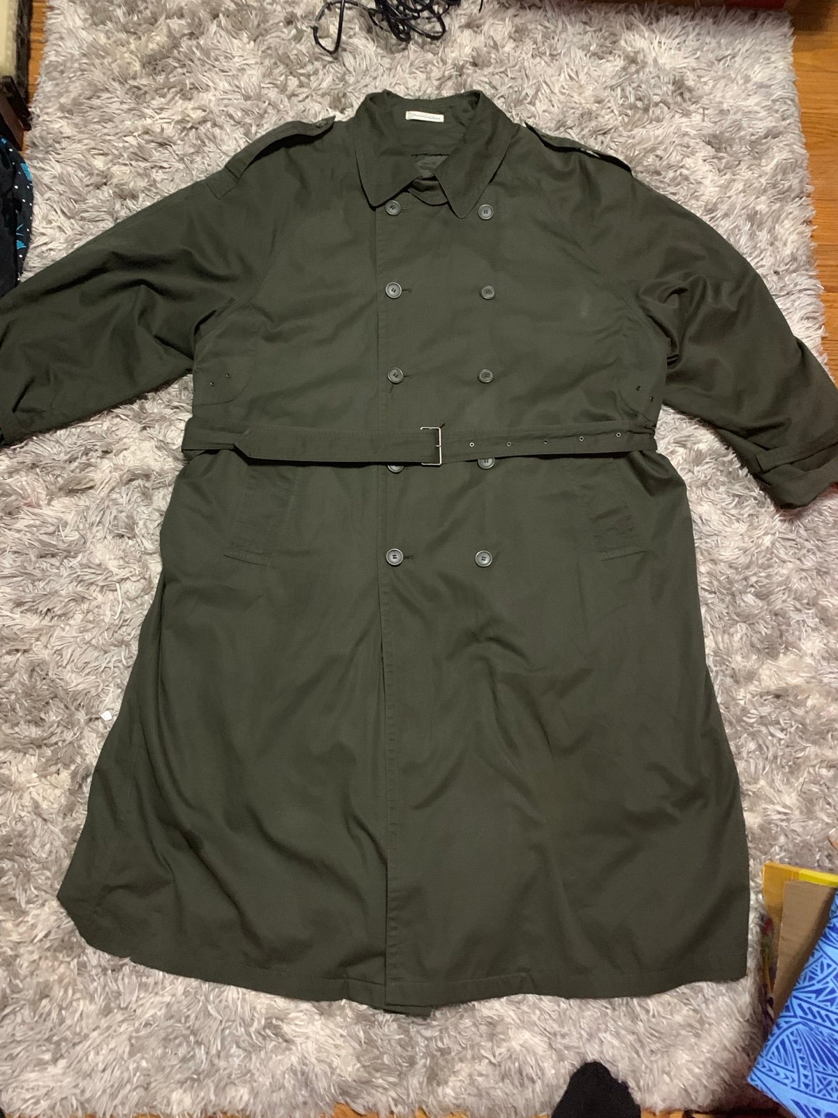 Fabrini wear in good health vintage green trench Size 48 Reg.