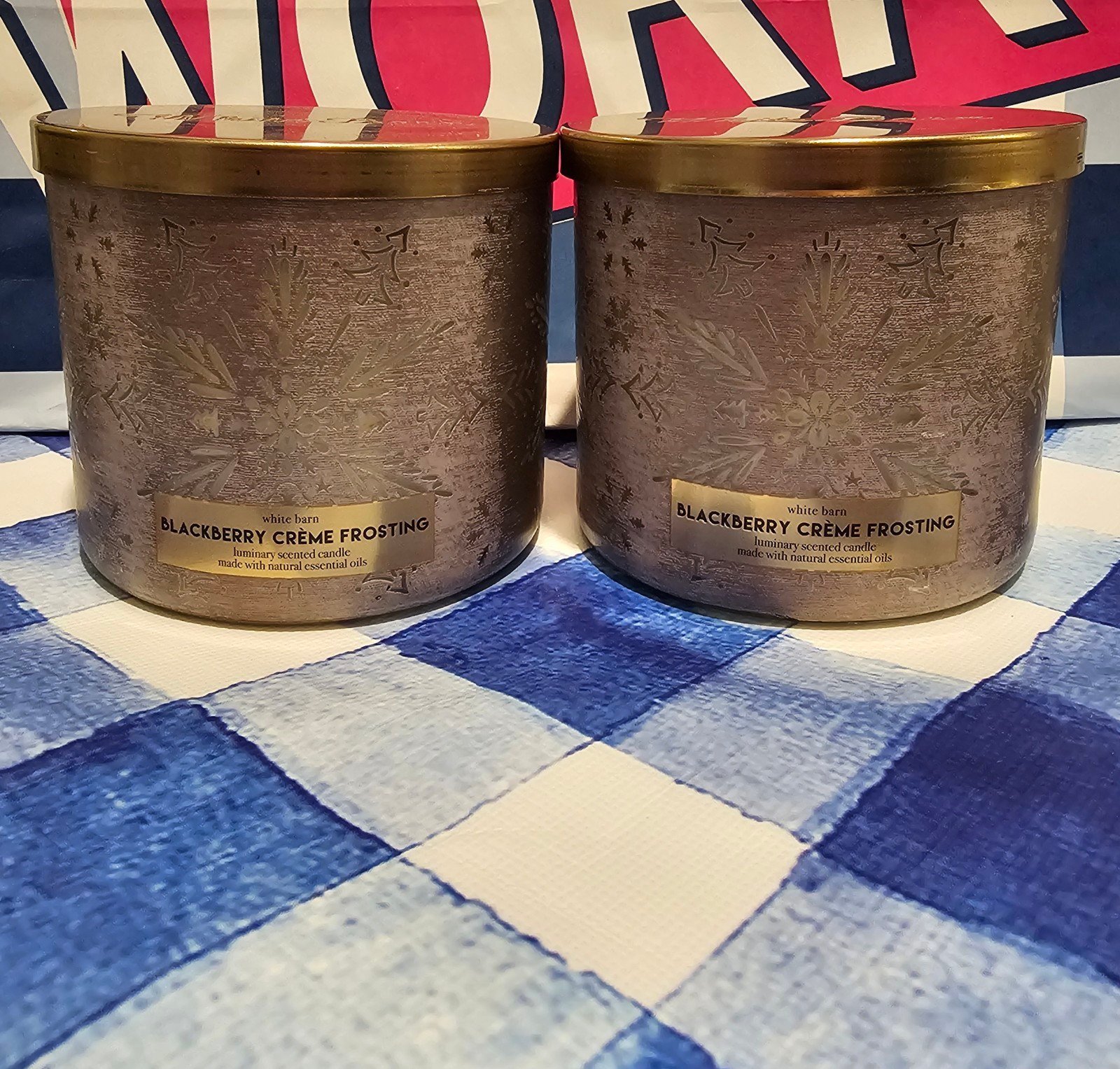 Blackberry creme frosting candles from bath and body works x2
