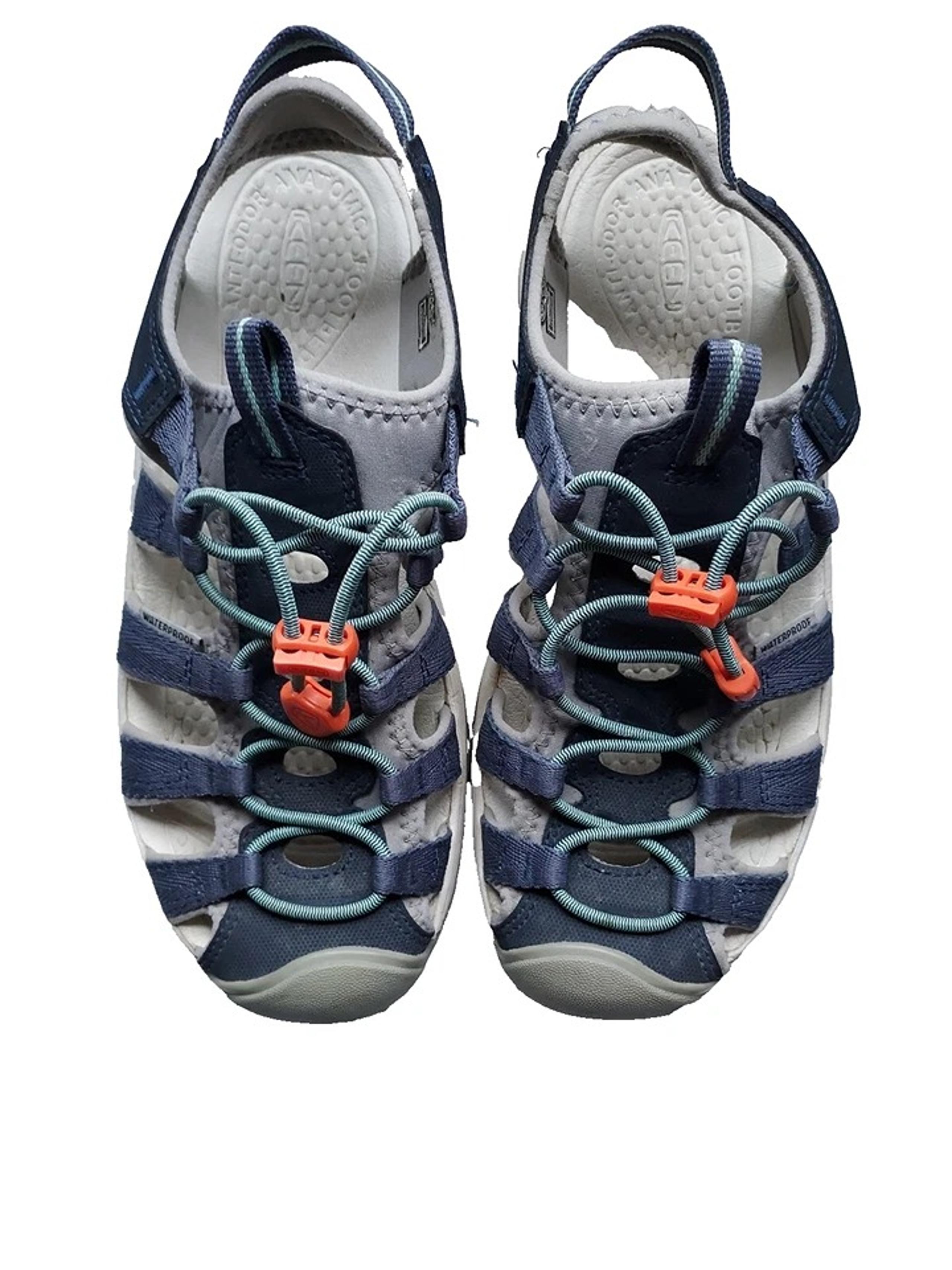 KEEN Women's Anto Odor Anatomic Closed Toe Sandals - Blue Gray - US Size 8.5