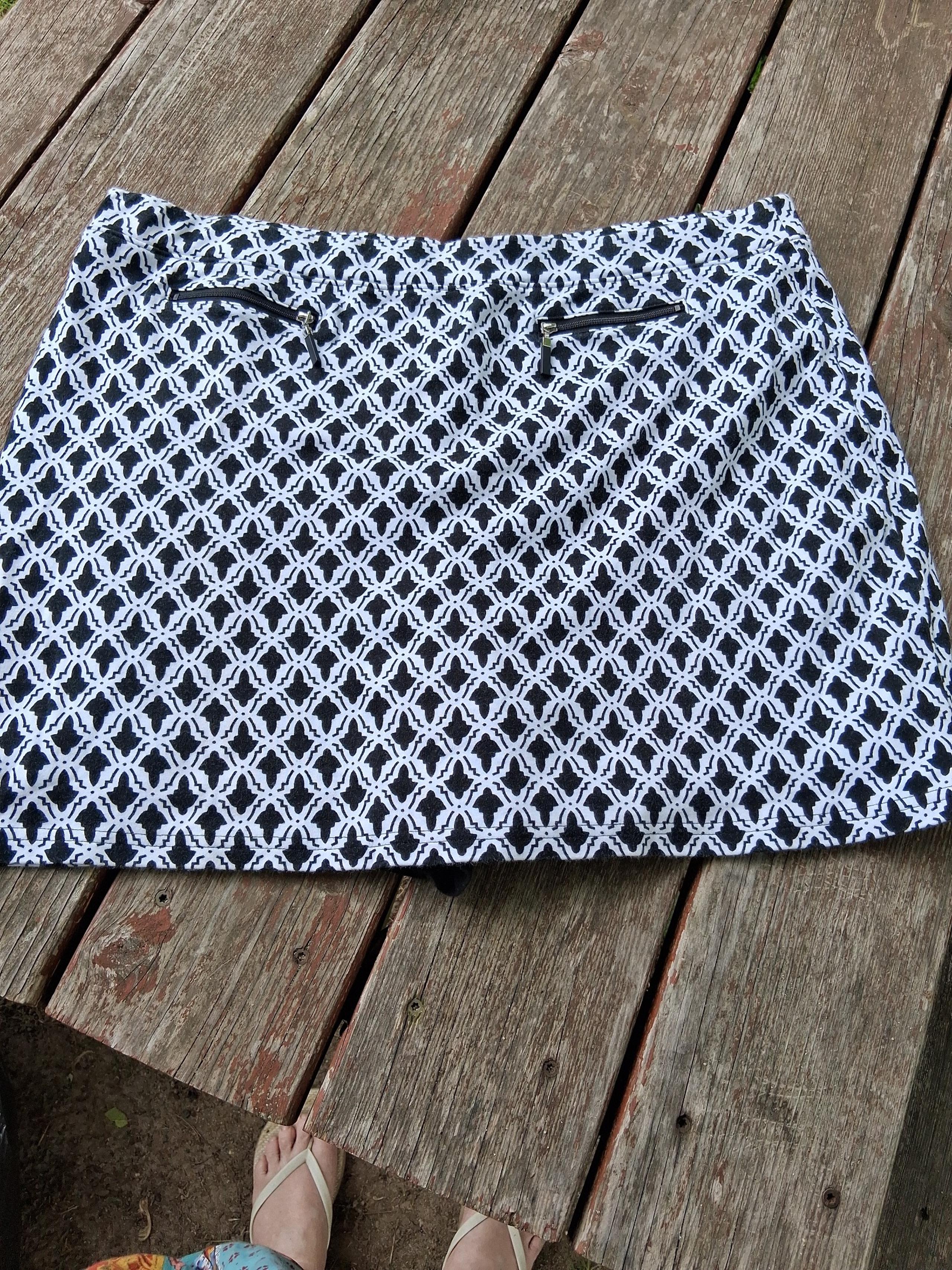 Black & White Tile Print XXL Jones New York Sport Skorts or Tankini Bottom