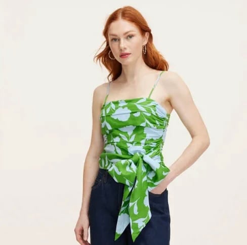 Kate Spade New York x Target Green/Blue Floral Top
