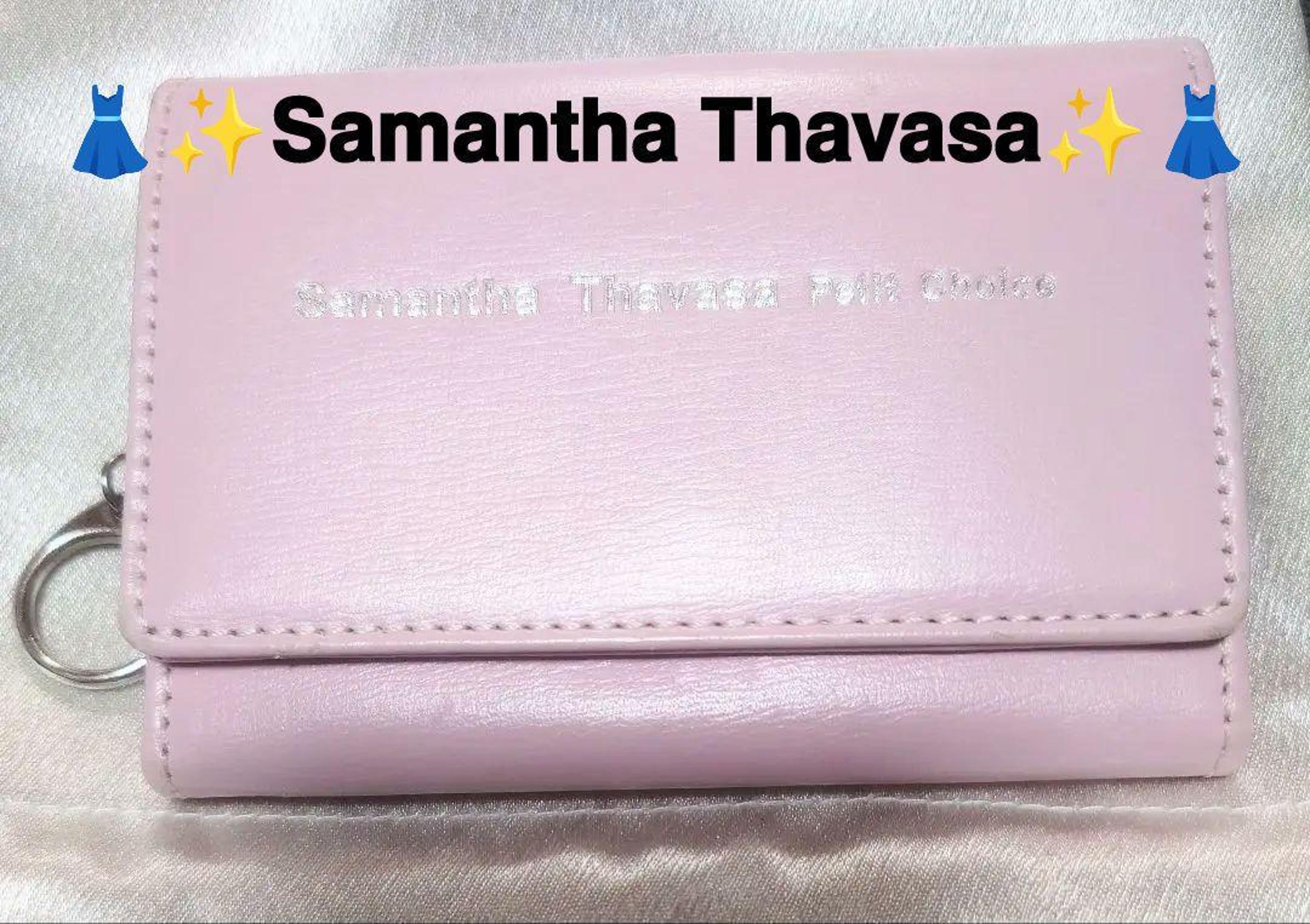 Samantha Thavasa Pass Case Folding Wallet Pink Beige