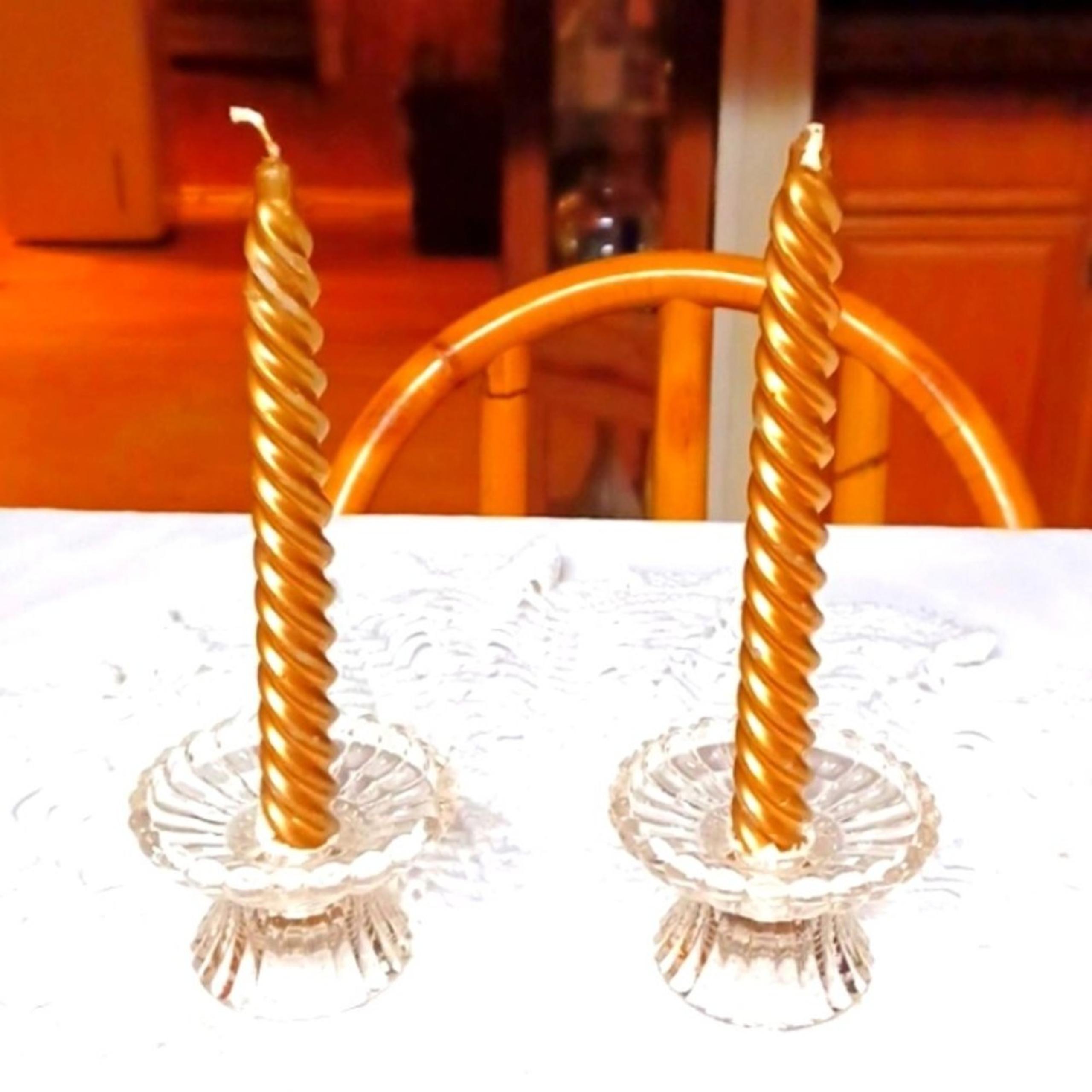 Princess  House Cut‎ Glass Candle Holders 2