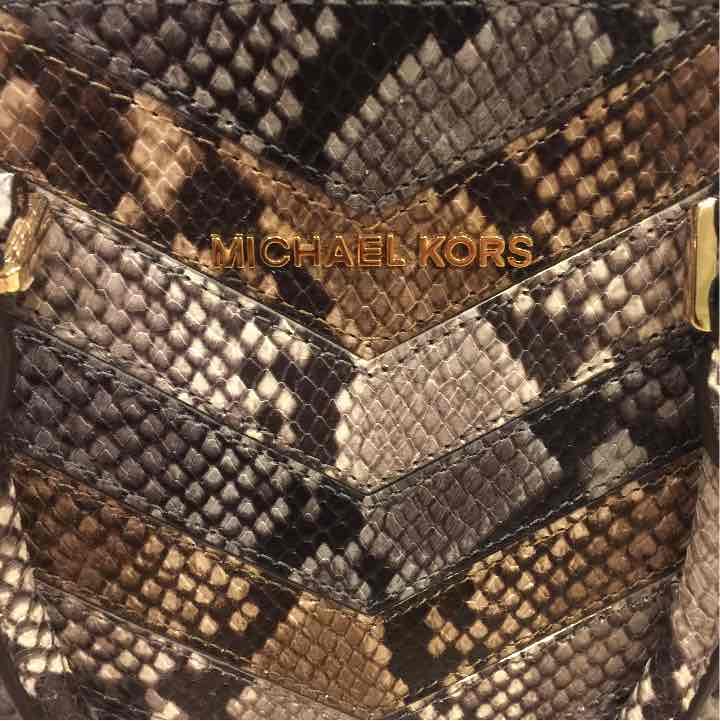 Michael Kors snakeskin handbag NWT