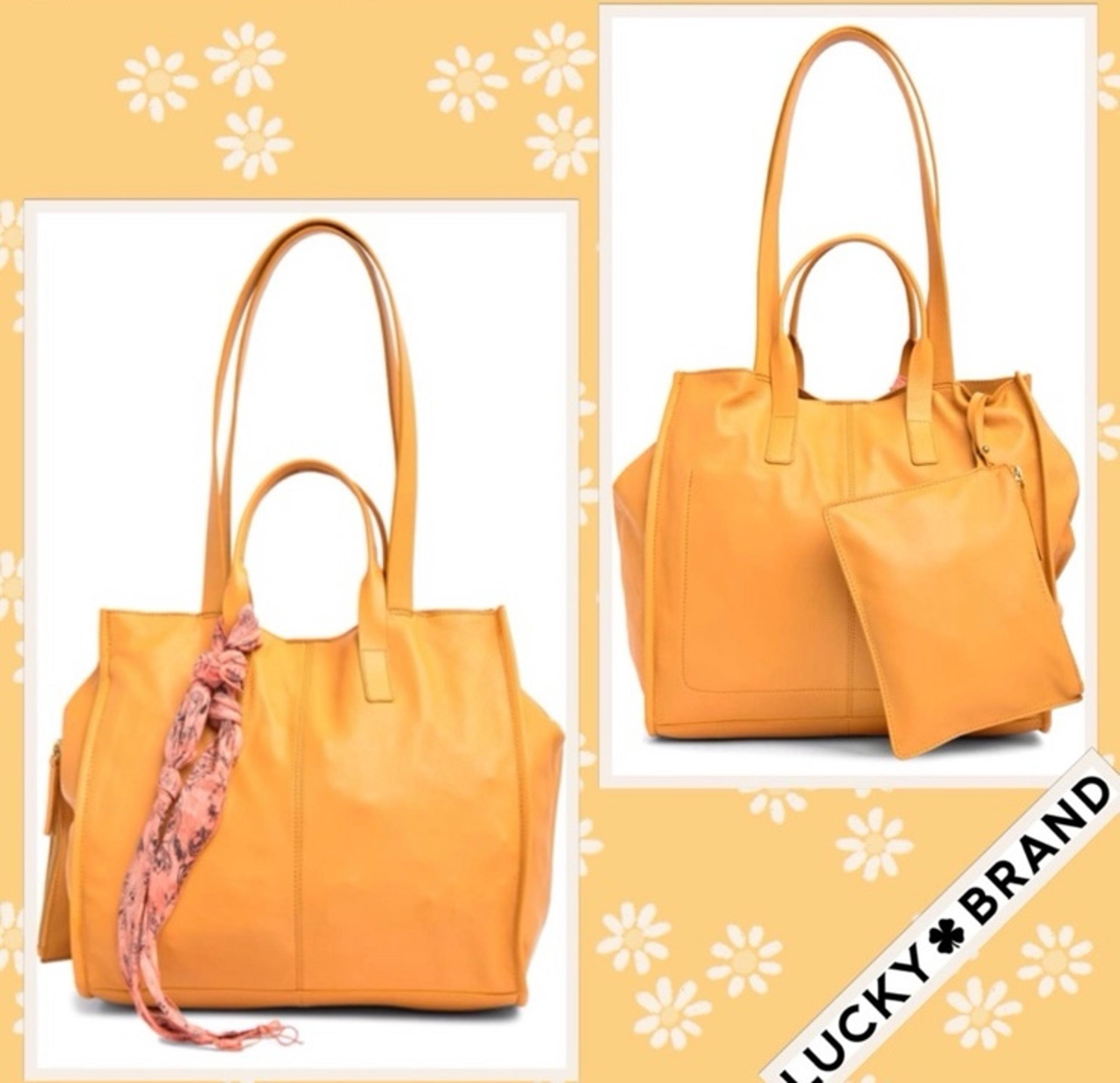 Lucky Brand Diam Leather Tote in Butterscotch. NWOT.