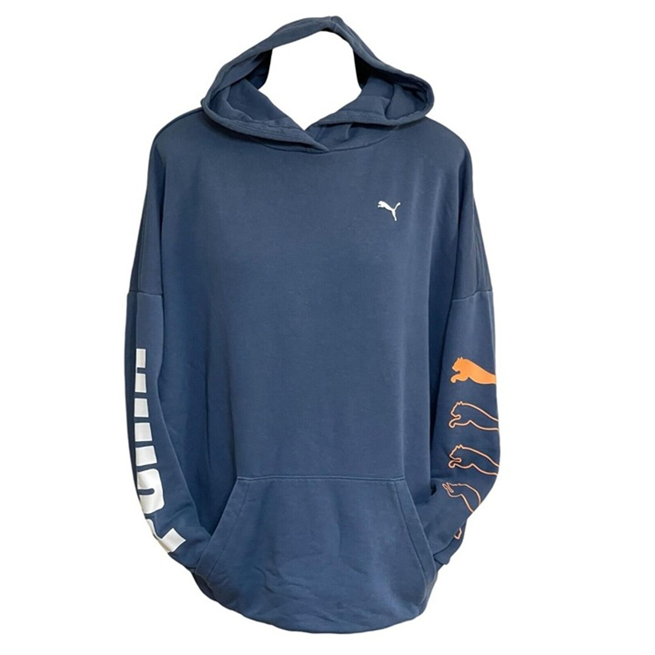 Puma.Women Oversize Blue Athletic Sweatshirt Size L