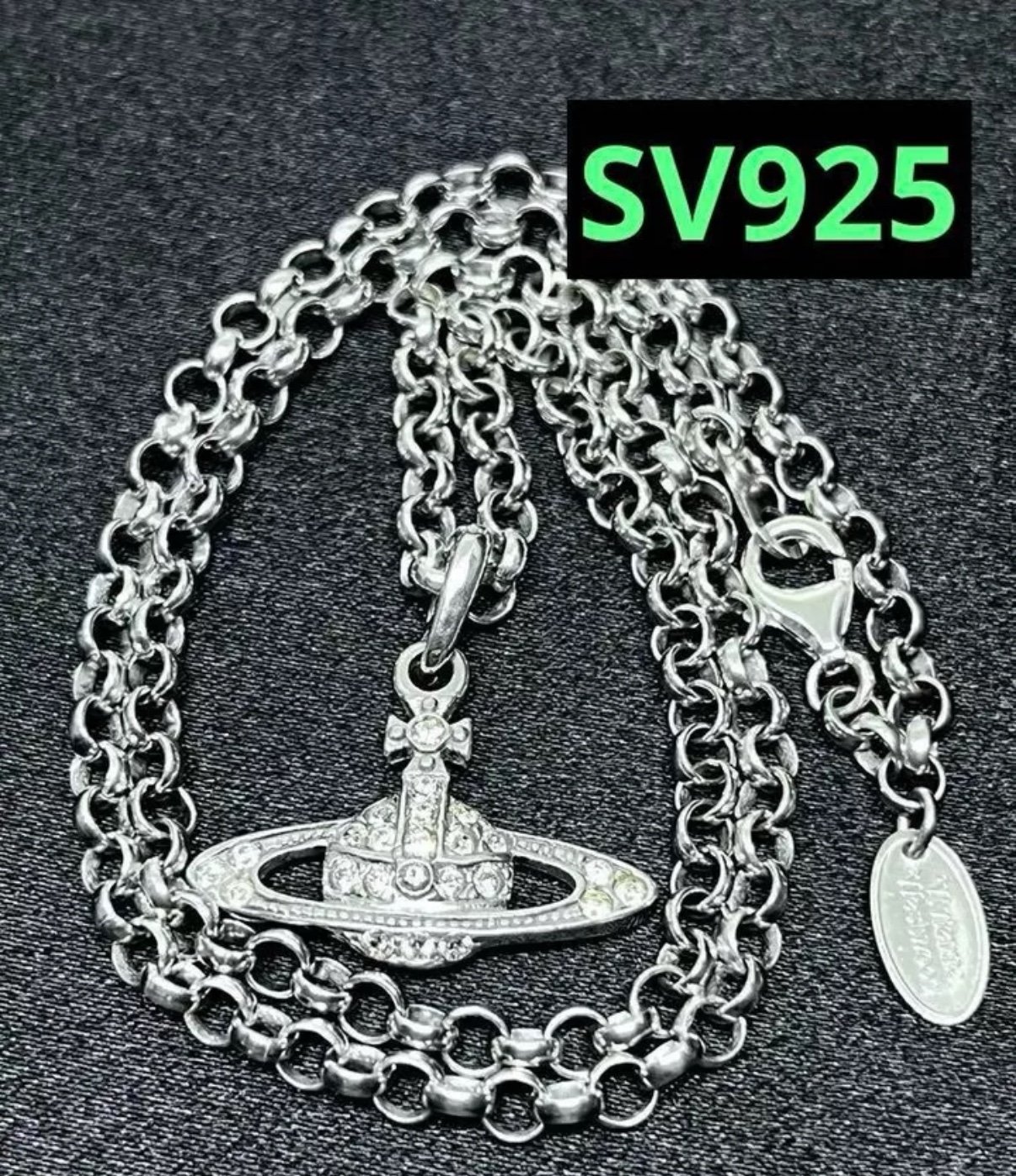 Vivienne Westwood Mini Bas Relief 925 Silver Necklace